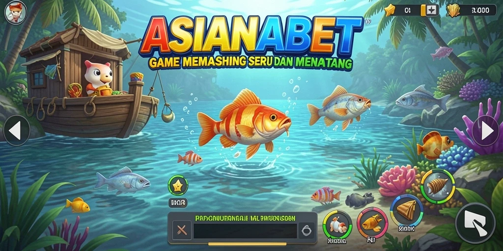 Tampilan gameplay <strong>ASIANABET</strong> yang menarik saat menangkap ikan.