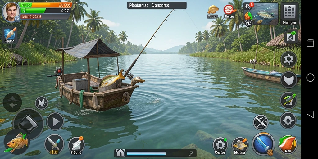 Tampilan gameplay <strong>BOS138</strong> yang menarik dengan berbagai jenis ikan.