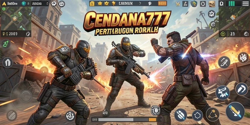 Tampilan mendebarkan gameplay Battle Royale di CENDANA777.
