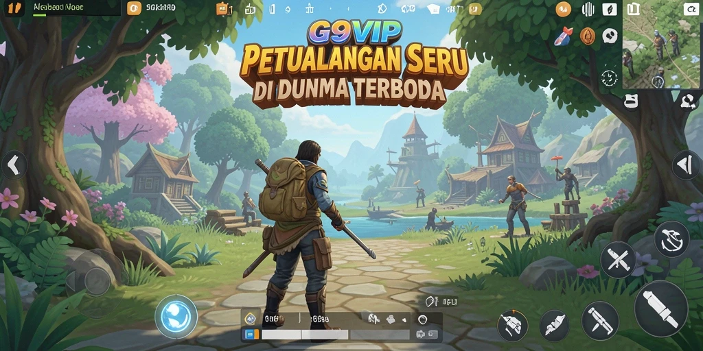 Gameplay G9VIP yang menampilkan eksplorasi dunia terbuka yang seru.