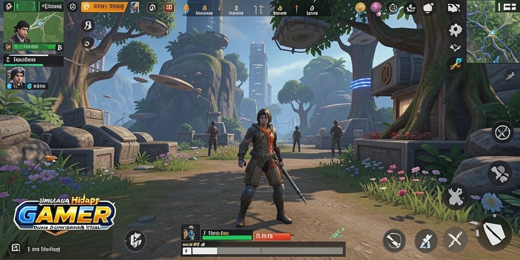 Screenshot GAMERP menampilkan gameplay unik dari simulasi yang mendebarkan.
