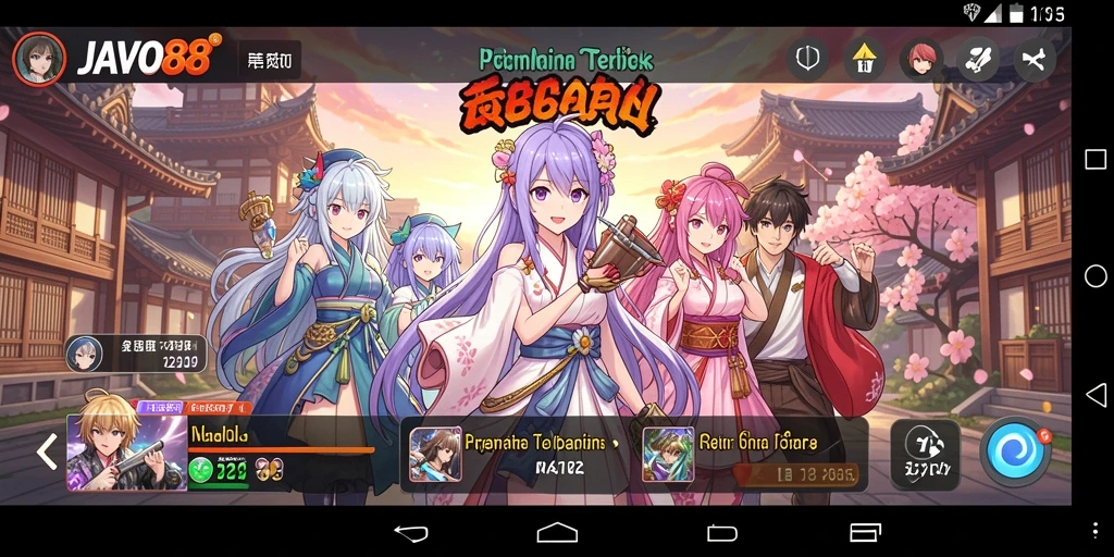 Tampilan gameplay <strong>JAVO88</strong> yang mengesankan dengan karakter anime favorit.