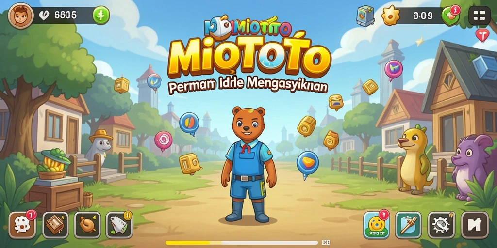 Tampilan gameplay MIOTOTO yang menarik dan penuh warna di dalam genre Idle.