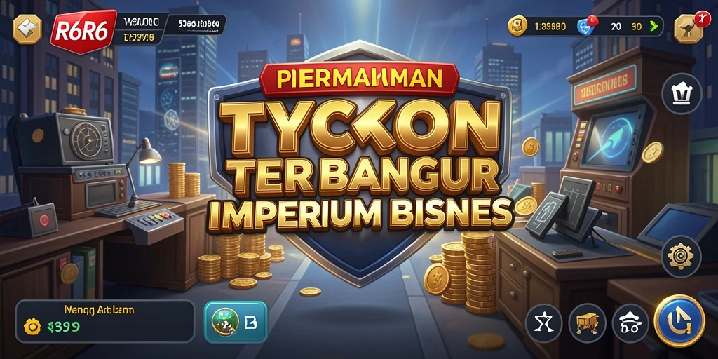 Tampilan gameplay R6R6 menampilkan pengelolaan bisnis yang seru.