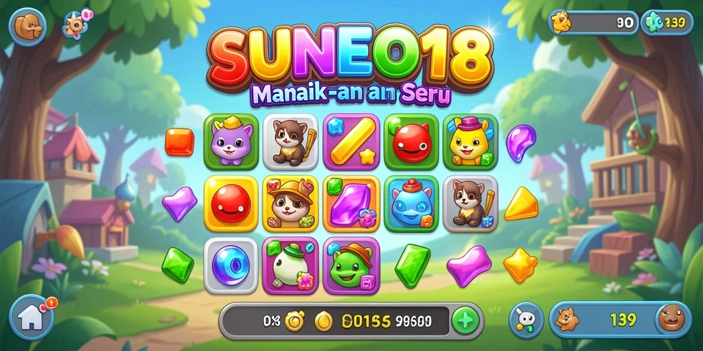 Tampilan gameplay SUNEO138 dengan level Match-3 yang menarik.