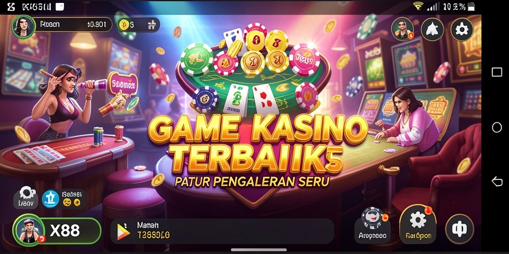 Tampilan permainan kasino yang menakjubkan dan interaktif di X88.
